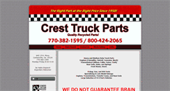 Desktop Screenshot of cresttruckparts.com