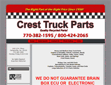 Tablet Screenshot of cresttruckparts.com